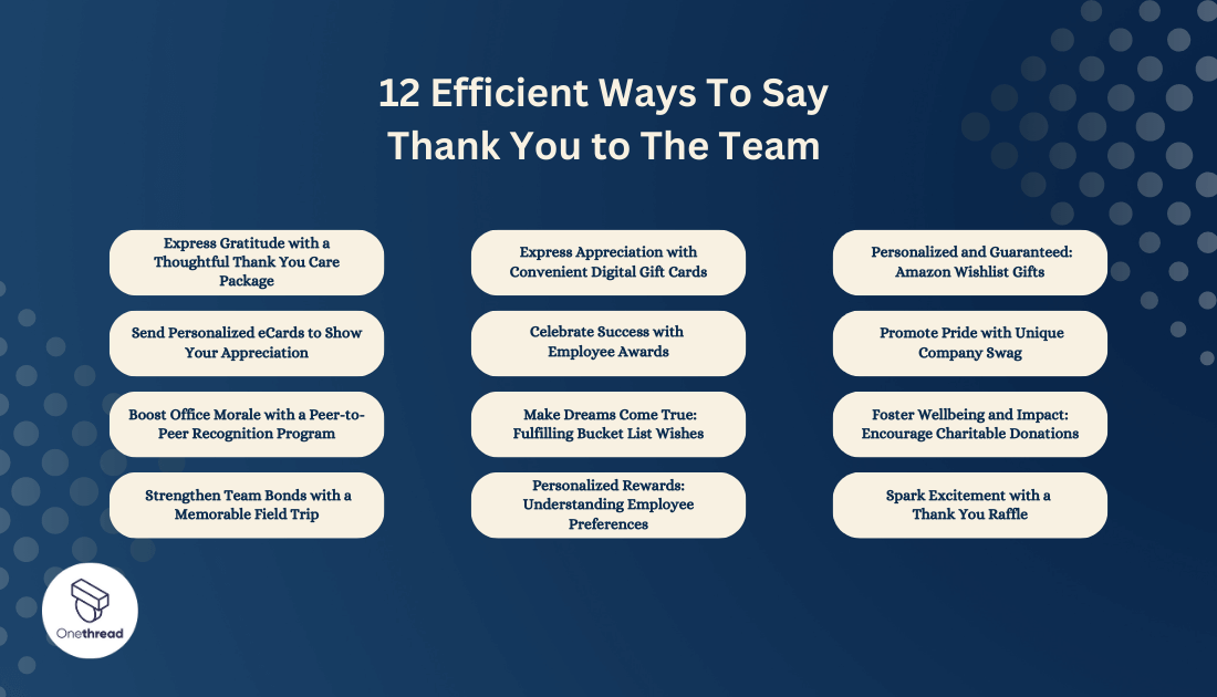 How To Thank Your Team Efficient Ways To Say Thanks To Team Onethread