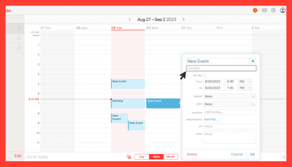 Apple Calendar- Add Location
