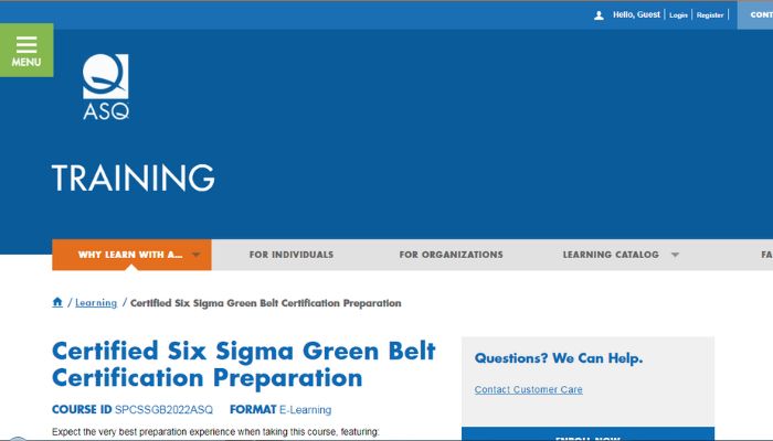 CSSGB: Certified Six Sigma Green Belt Certification