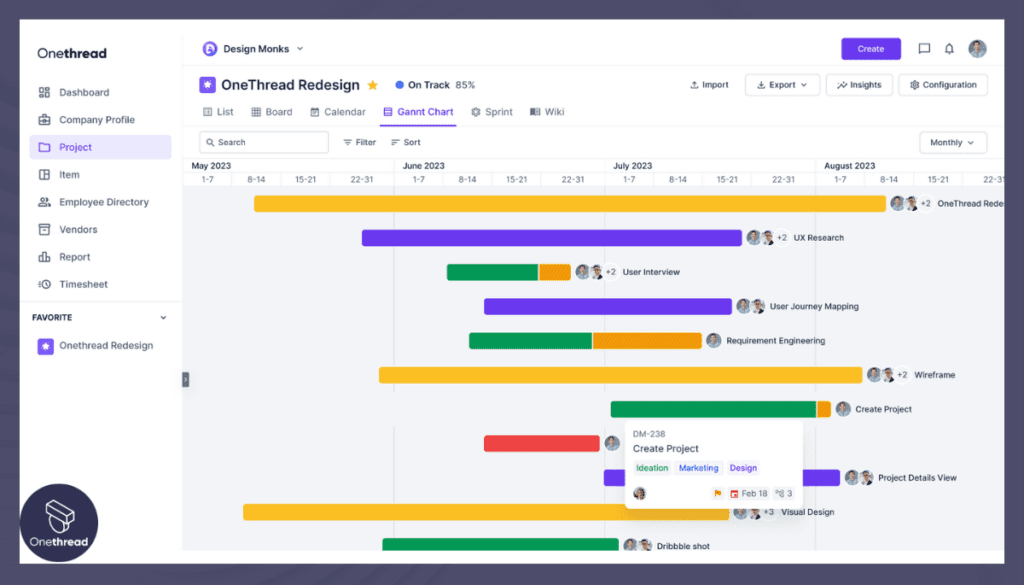 Visual Project Timeline