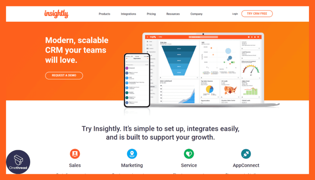 Insightly CRM-Home