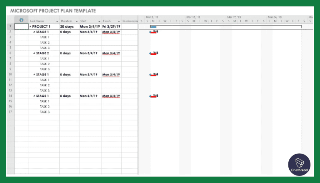 MS Project-Customizable Templates