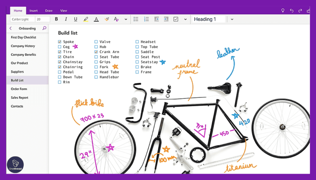 Microsoft OneNote-Inking and Drawing Tools