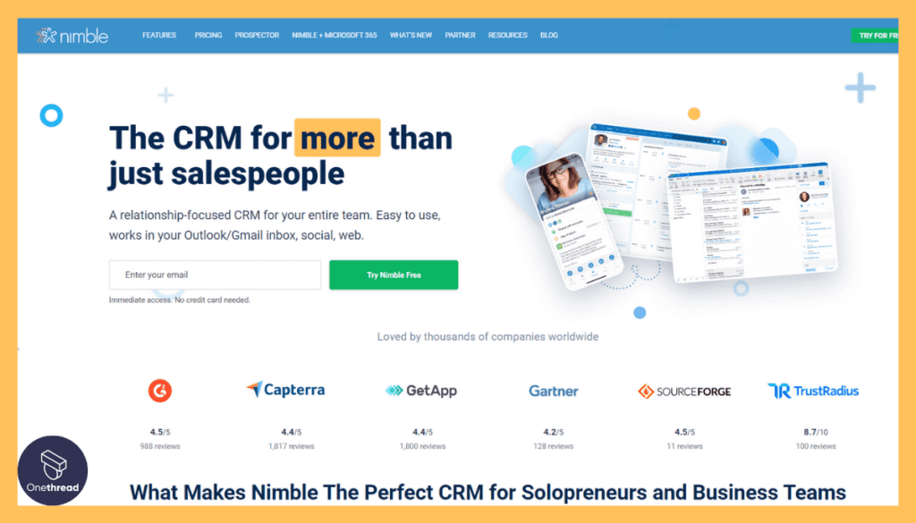 Nimble CRM-Home