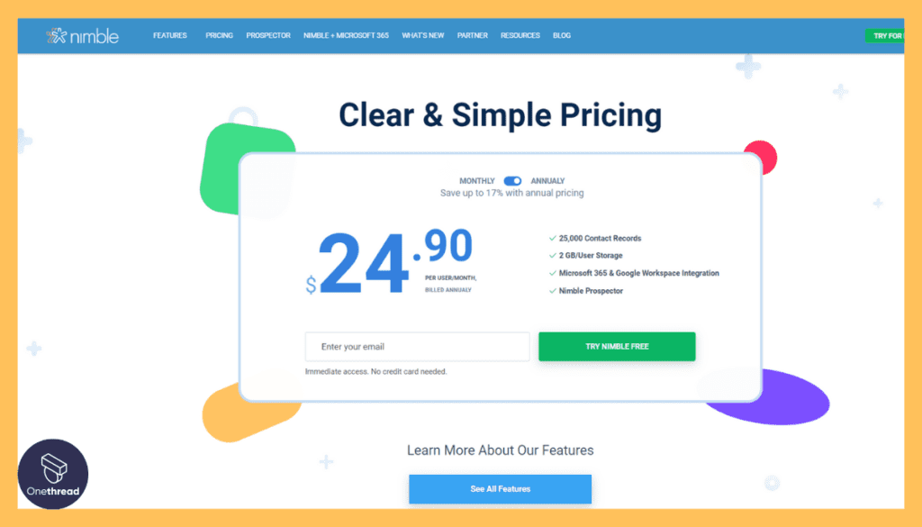 Nimble CRM-Pricing