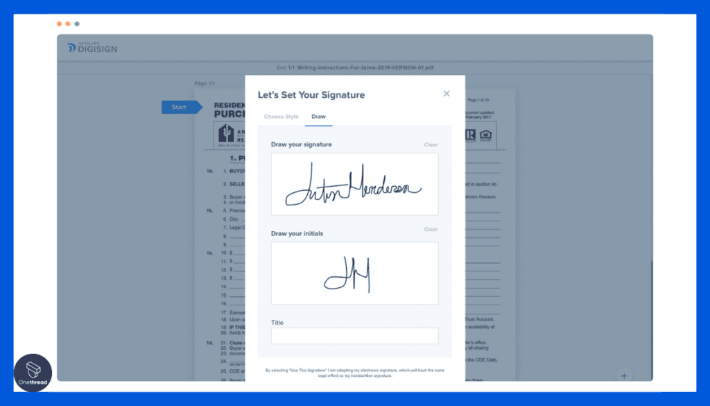 Skyslope-Integrated E-Signature