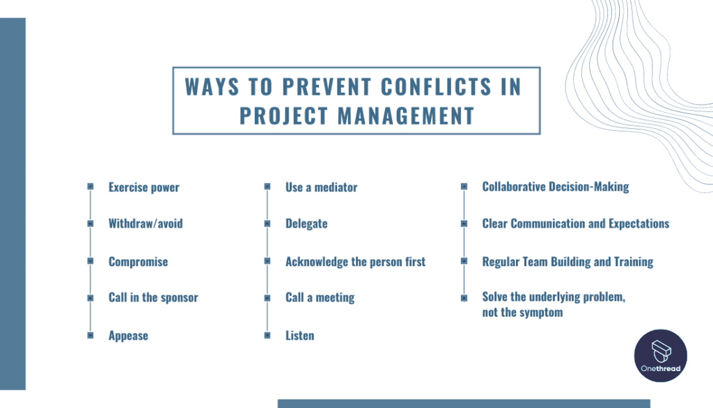 Ways to Prevent Conflicts in  Project Management