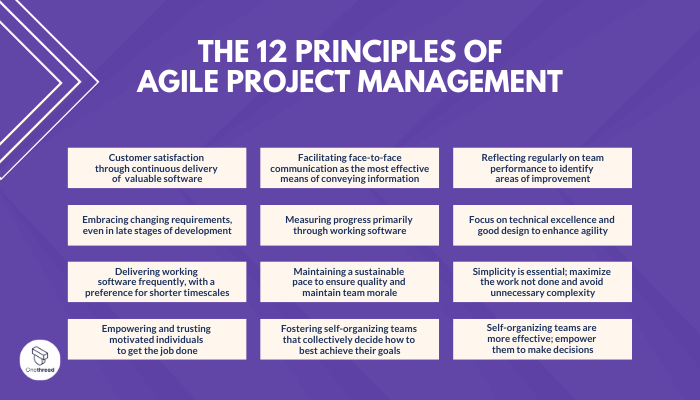 What are the 12 principles of Agile project management