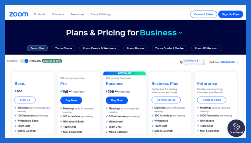 Zoom Pricing