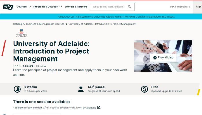 edX: Introduction to Project Management