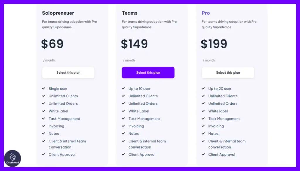 Agency Handy-Pricing