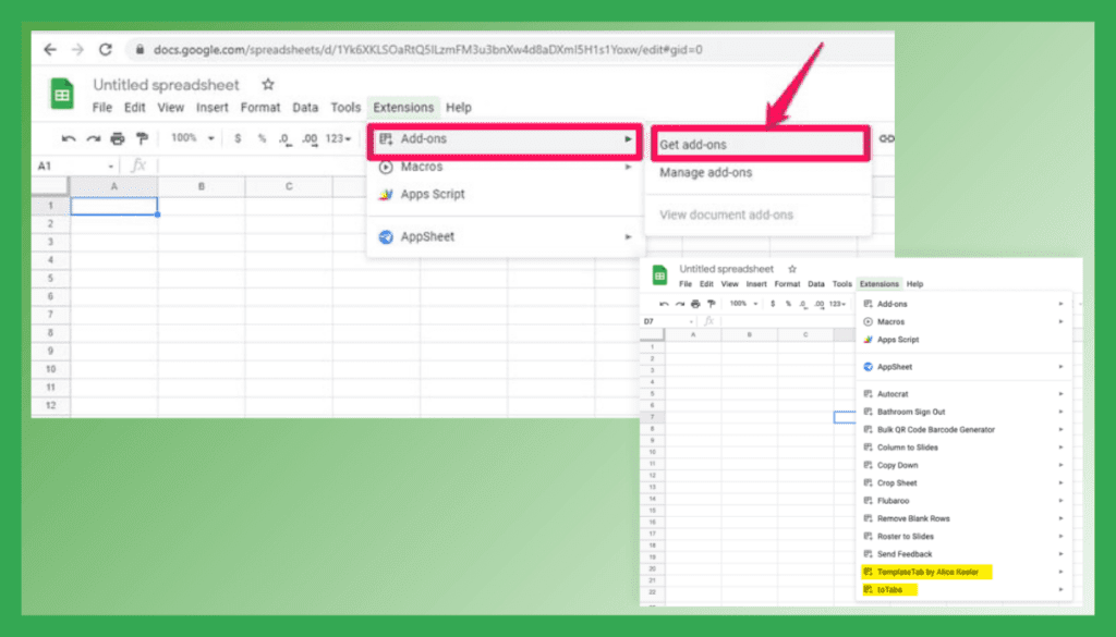 Google Sheets-Add-Ons and Extensions