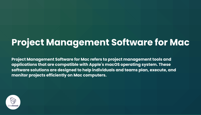 Project Management Software for Mac