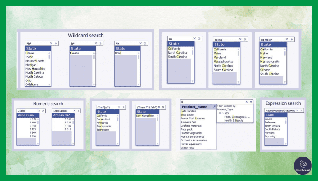 QlikView-Direct and Indirect Searches