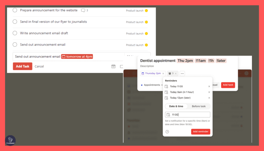 Todoist-Due Dates and Reminders