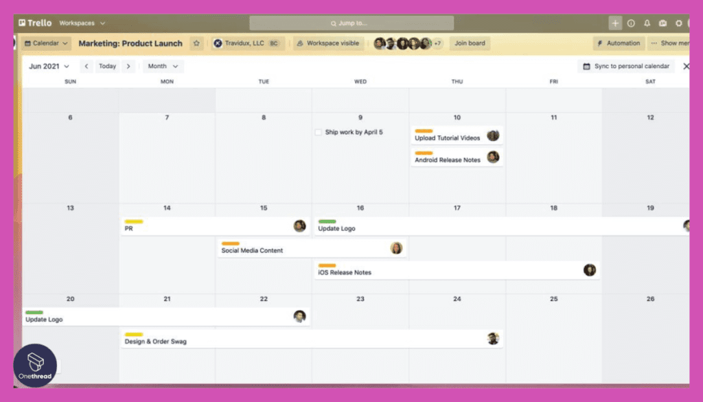 Trello-Calendar