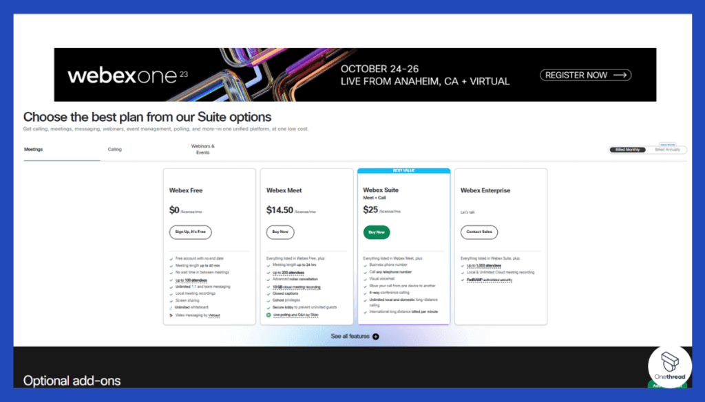 Webex-Pricing