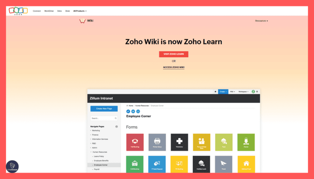 Zoho Wiki-Home