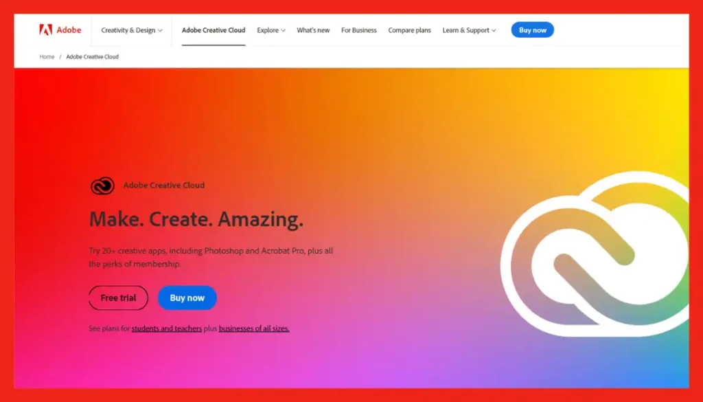 Adobe Creative Cloud-Home.