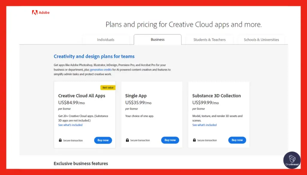 Adobe Creative Cloud-Pricing.