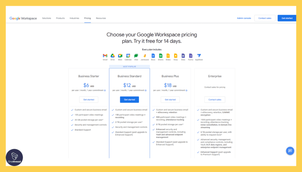 Google Workspace-Pricing