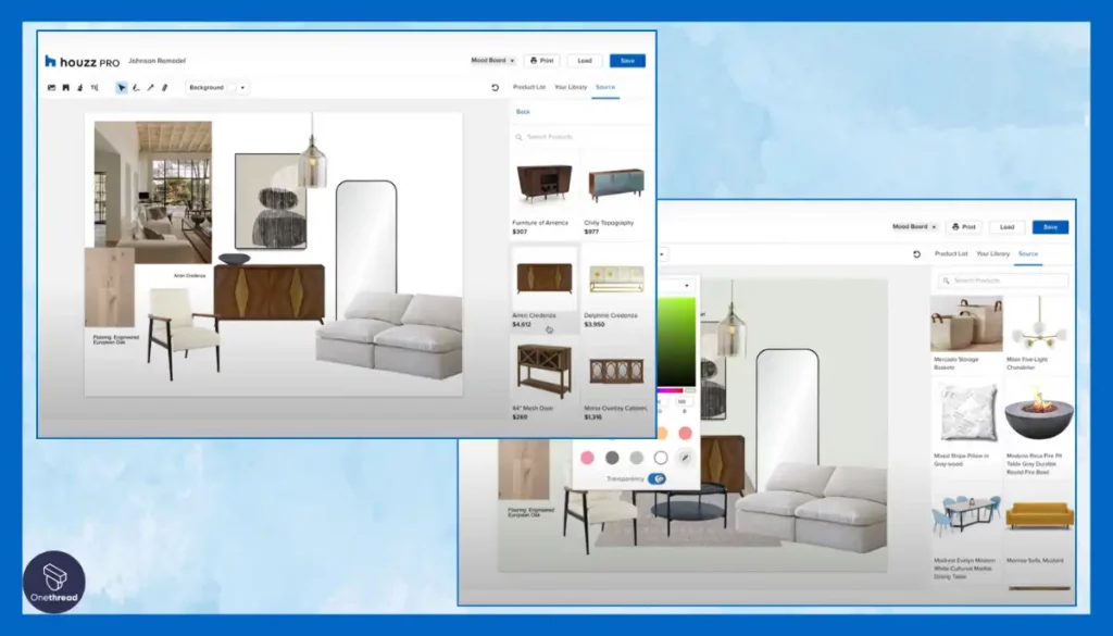 Houzz Pro-Mood Boards.