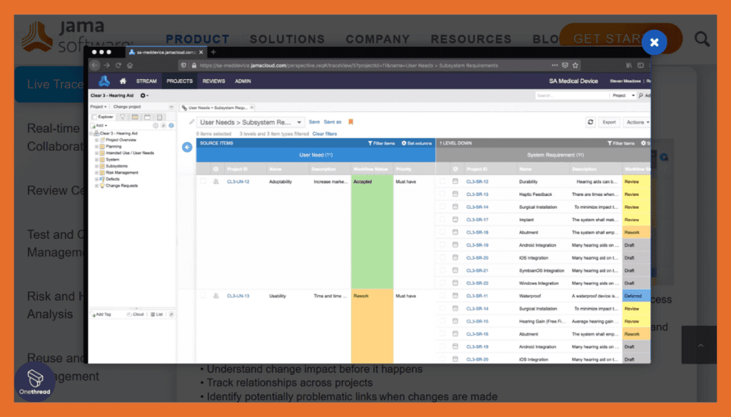 Jama Software-Traceability