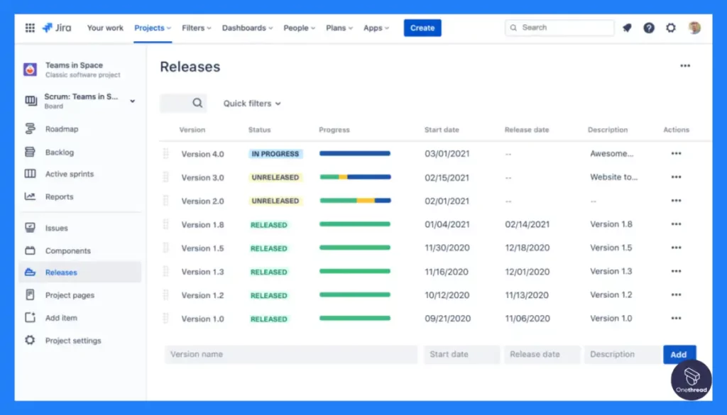 Jira-Releases.