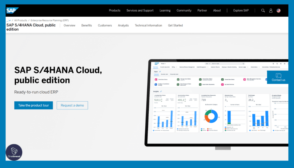 SAP S/4HANA-Homepage