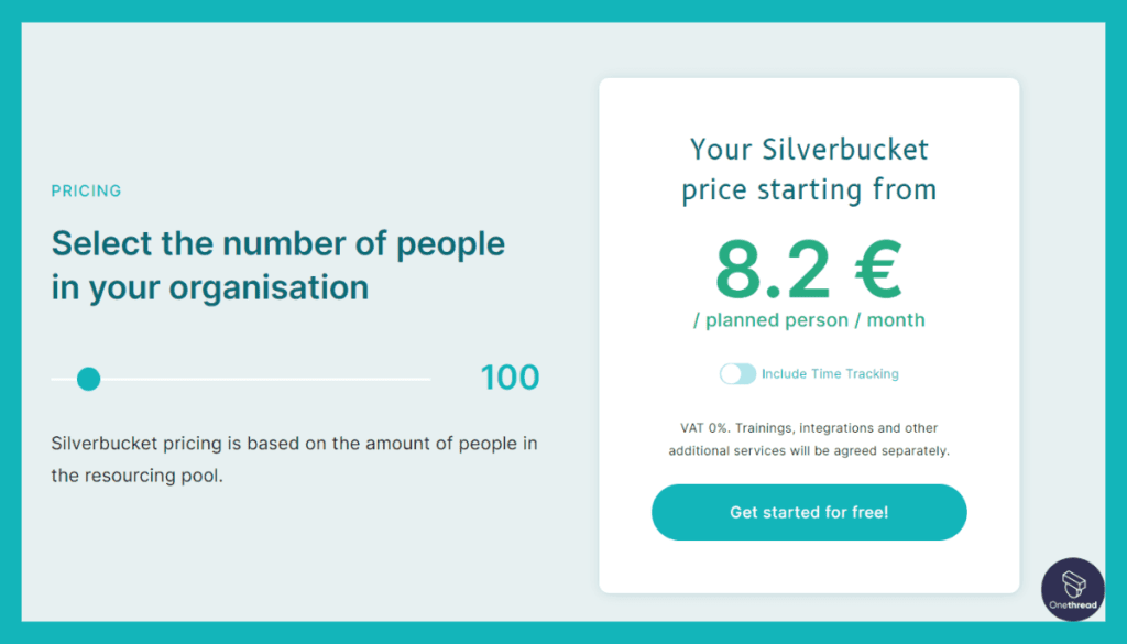 Silverbucket-Pricing