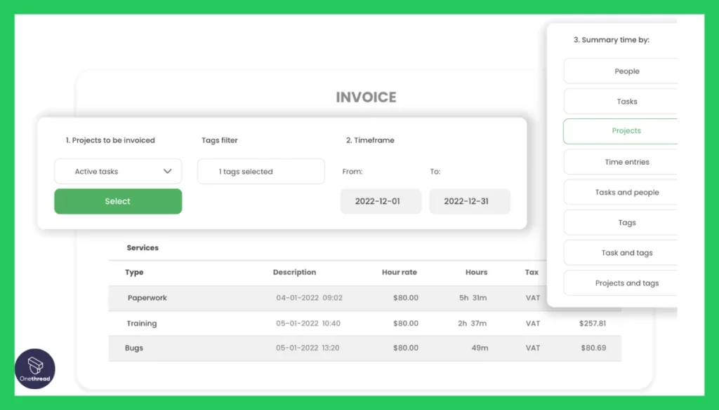 TimeCamp-Invoicing Capabilities.