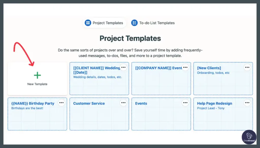 Basecamp- Project Templates