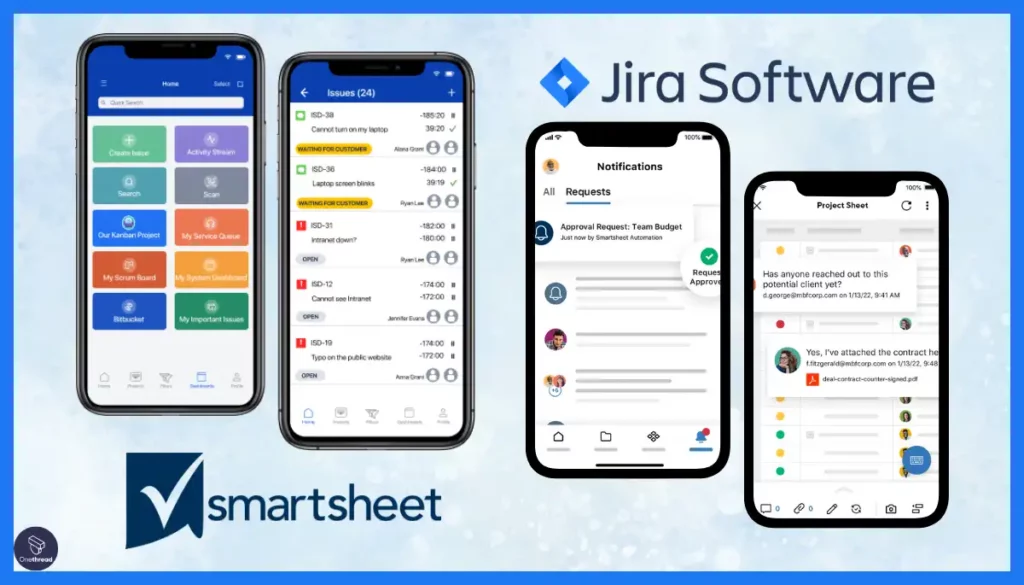 Jira vs. Smartsheet-Mobile Access.