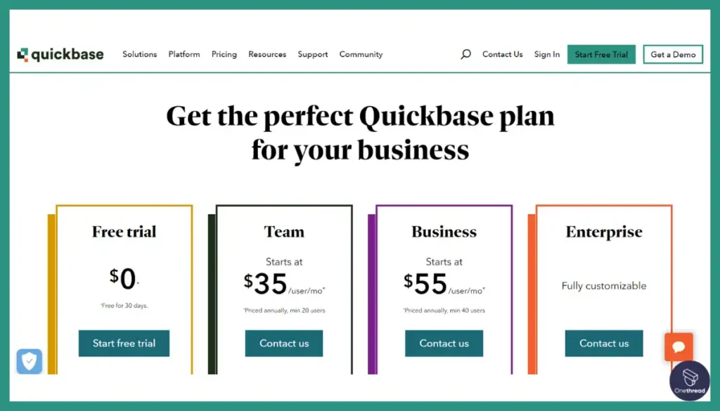 Quickbase-Pricing