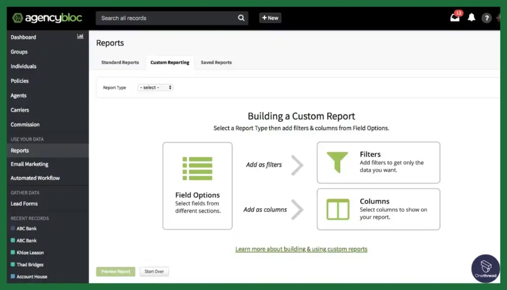 AgencyBloc AMS-Custom Reporting.