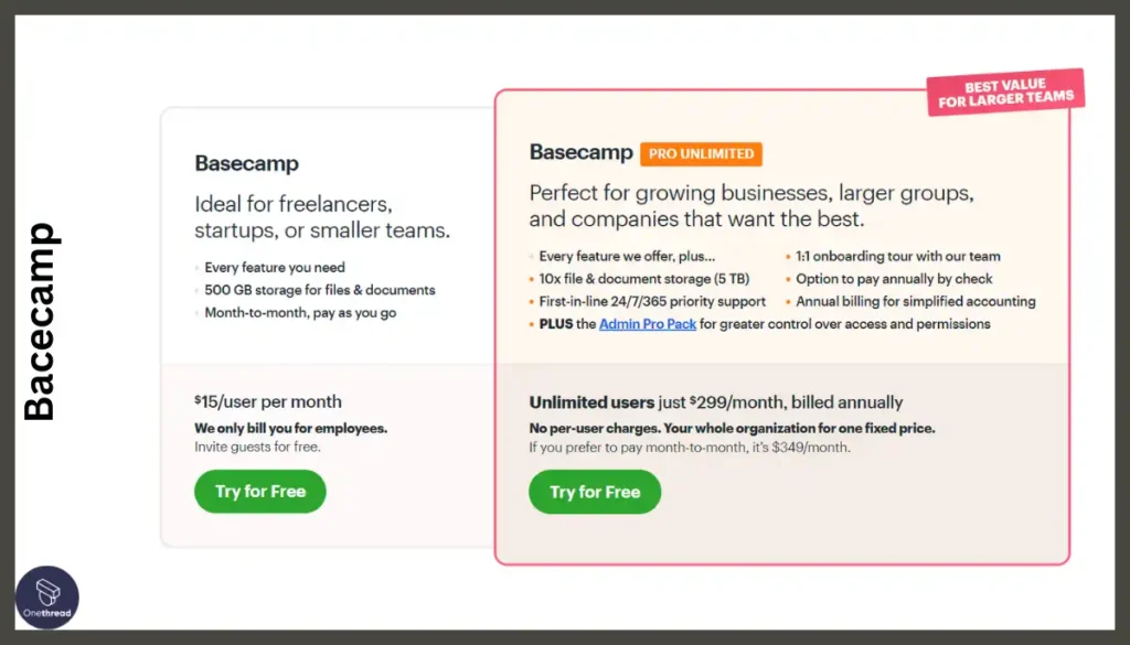 Basecamp-Pricing