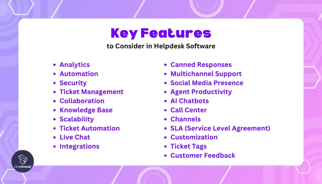 Key Features to Consider in Helpdesk Software
