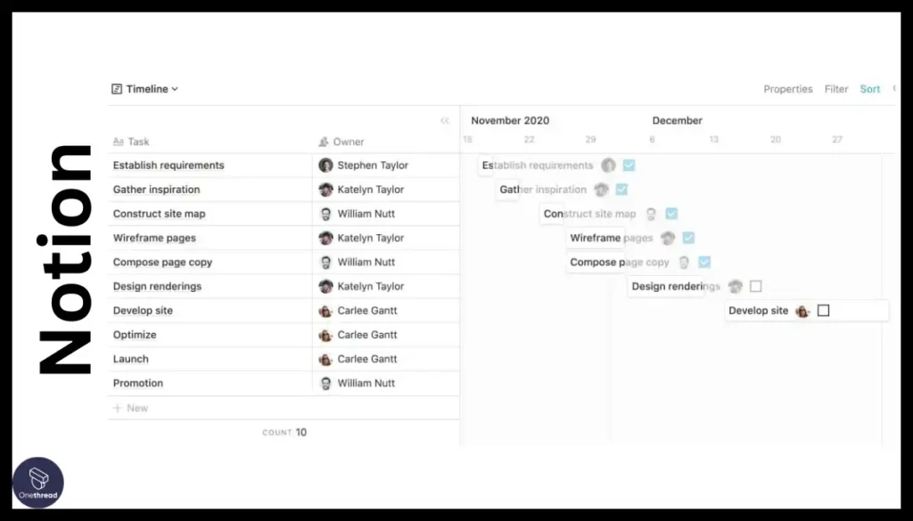 Notion-Timeline View
