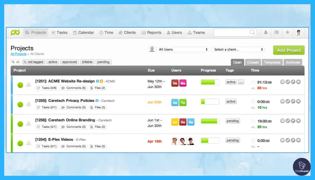 ProProfs Project-Projects and Time tracking.