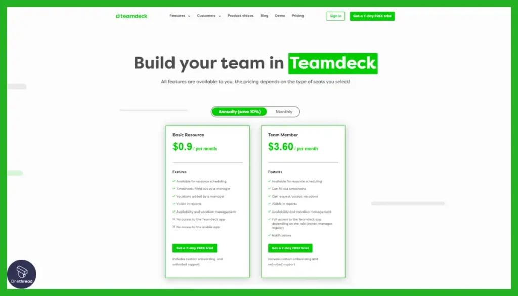 Teamdeck-Pricing