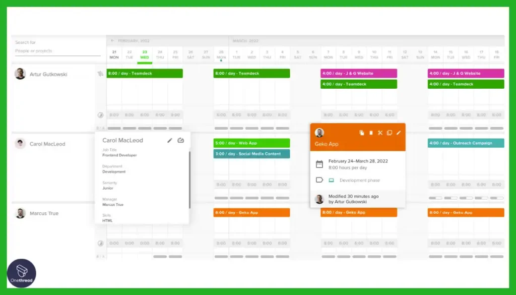 Teamdeck-Resource Scheduling