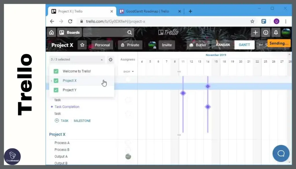 Trello-Gantt Chart