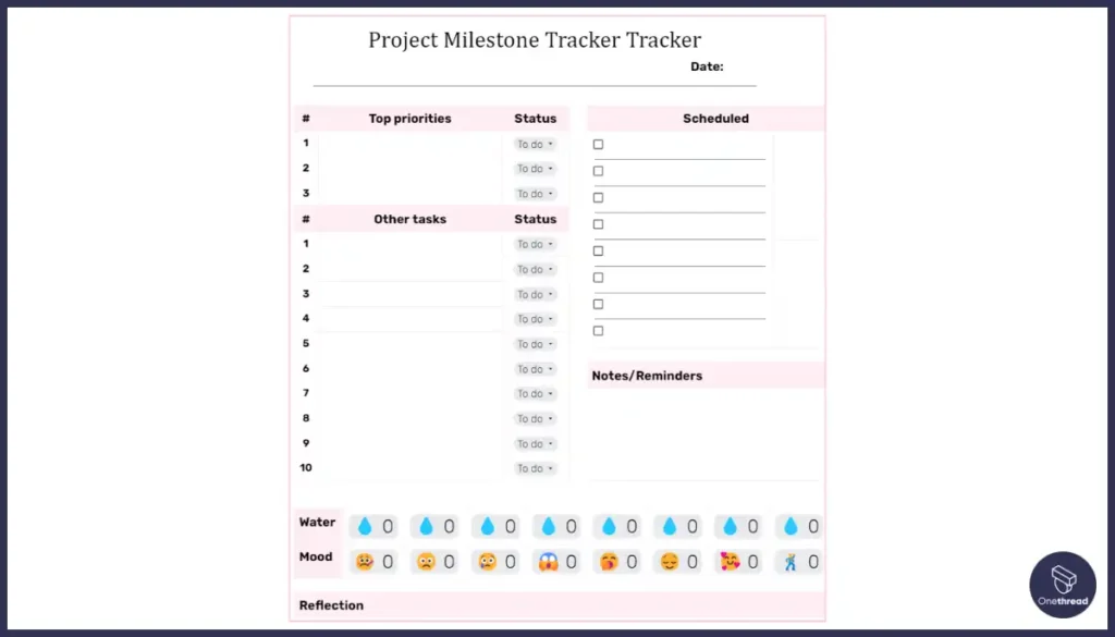 Project Milestone Tracker