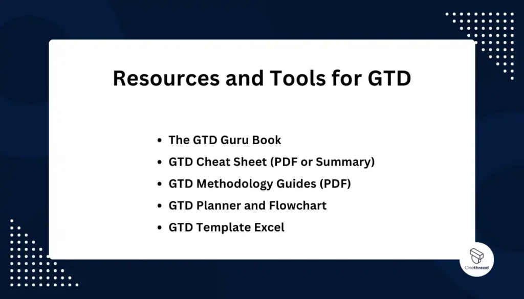 Resources and Tools for GTD