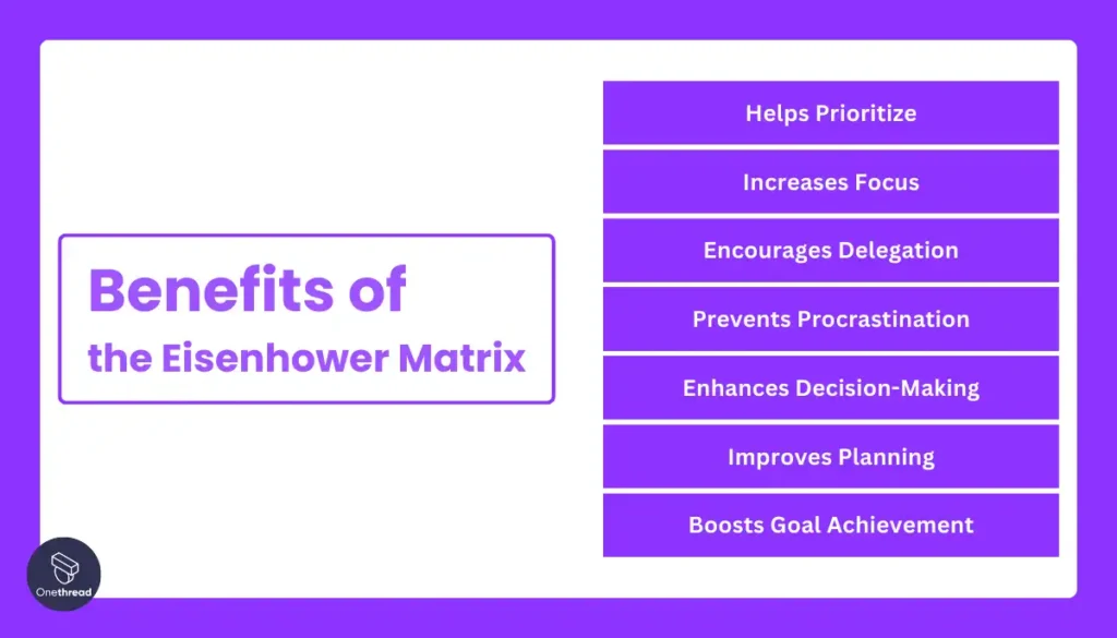 Benefits of the Eisenhower Matrix