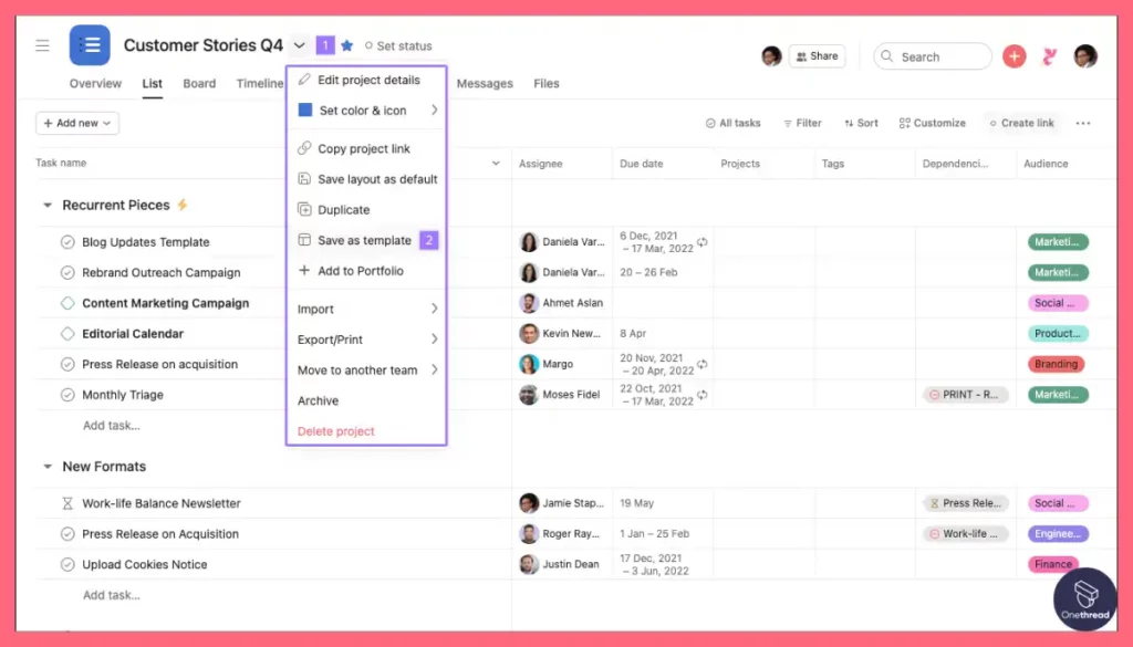 Asana- Workflow Template.