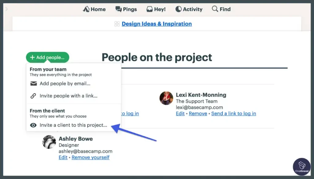 Basecamp-Client access.