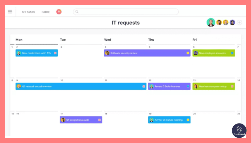 Asana-Calendar View