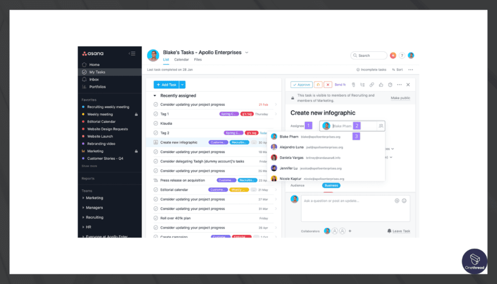 Asana-Task Hierarchies