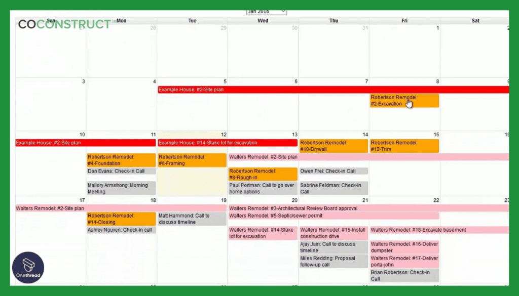 CoConstruct-Project Scheduling